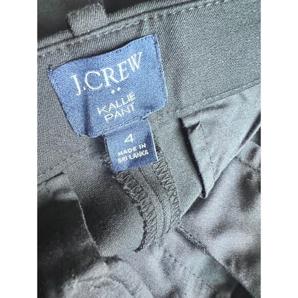 J Crew Kallie Ankle Pants Womens Sz 4 Black Straight Stretch Business Casual - Picture 9 of 13